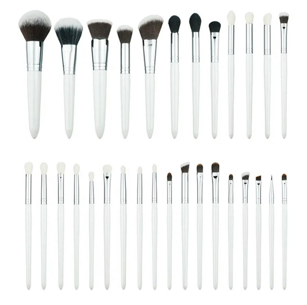 White out Makeup Brush Set