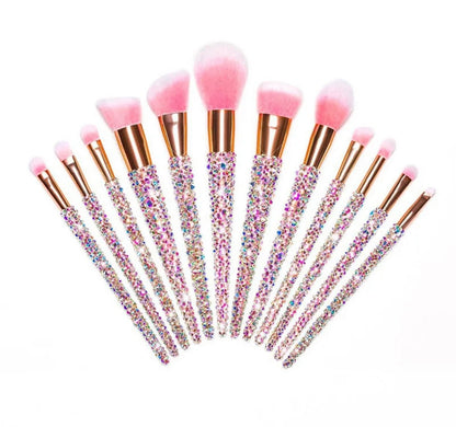 Blinged out makeup brushes